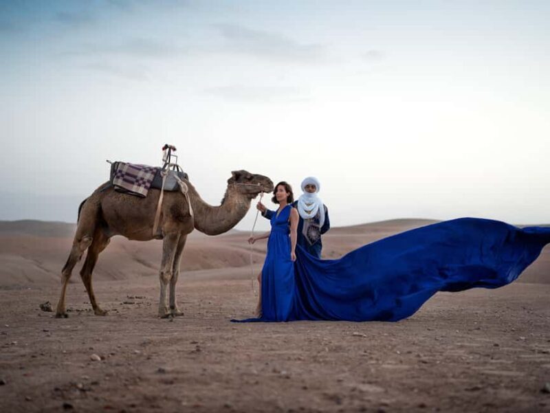 Marrakech: Photoshoot in a Flying Dress at Agafay Desert - Key Points