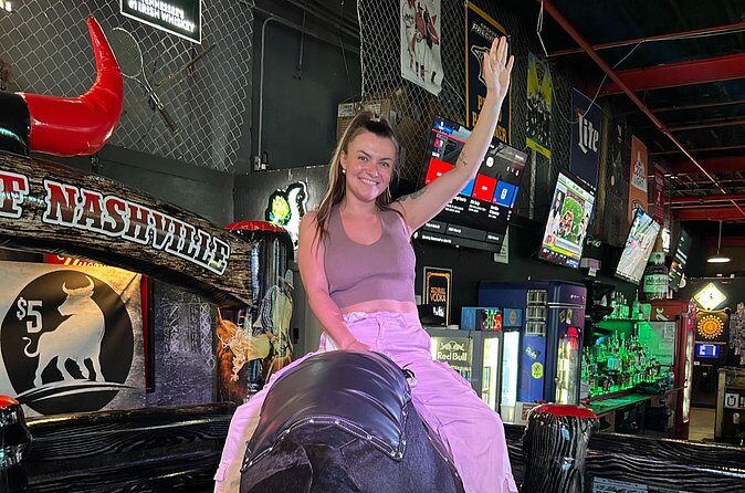 Mechanical Bull Ride at The Green Light Bar - Who Will Love This?