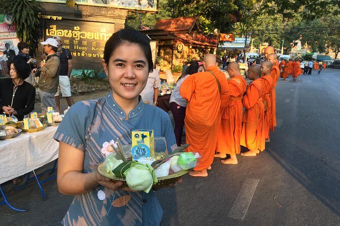 Morning Alms to monks, Doi Suthep temple, Hidden temple & Chiang Mai city views. - Authentic Chiang Mai: Morning Alms, Temples, and City Views