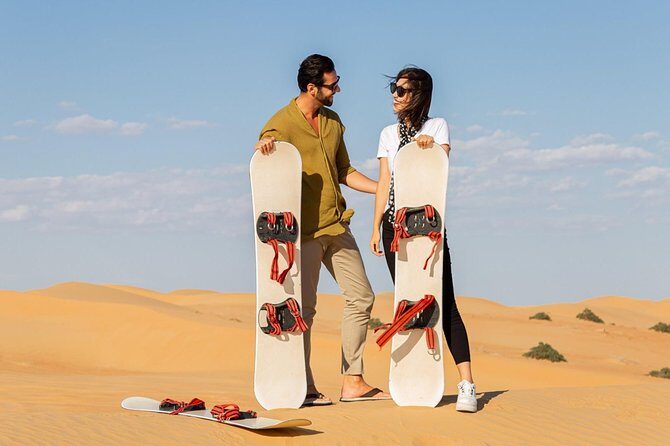 Morning Dune Bashing With Sand Boarding And Camel Ride in Red Dunes Desert - Key Points