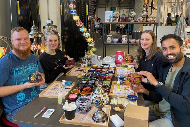 Mosaic Art Classes Orange County: Turkish Lamp Workshop - The Final Product: Your Own Turkish Mosaic Lamp