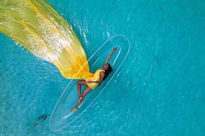 Nassau Clear Kayak Drone Photoshoot- Floating Dress - The Sum Up