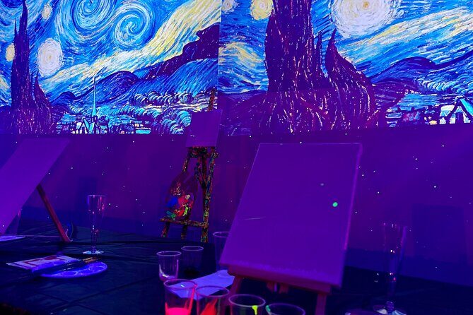 NEON Starry Night Sip and Paint Experience - Is It For You?