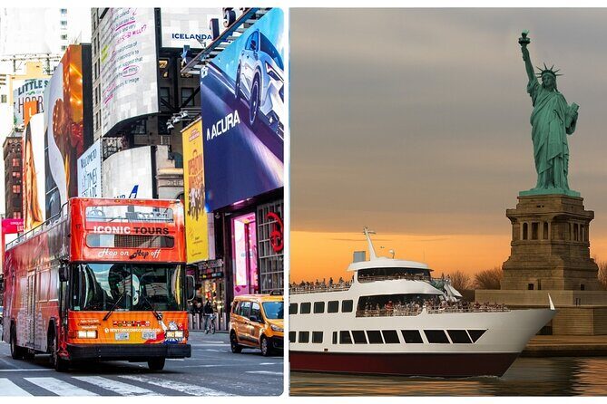 NYC Night Bus Sightseeing Tour with Free Statue of Liberty Cruise - The Itinerary: What You’ll See and Experience