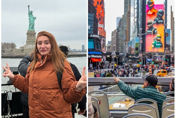 NYC Night Bus Sightseeing Tour with Free Statue of Liberty Cruise - Deep Dive into the Landmarks