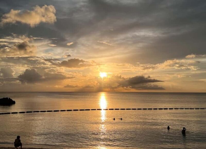 Okinawa: Sunset Beach Walk and Swim with Dinner - Watching the Okinawan Sunset