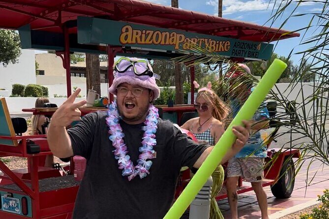 Old Town Scottsdale Party Bike Bar Crawl and Pool Party - Key Points