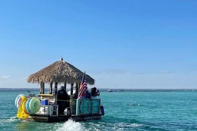 Original CRUISIN TIKIS 3 Hour Cruise, Snorkel, Swim/float Sandbar - Key Points