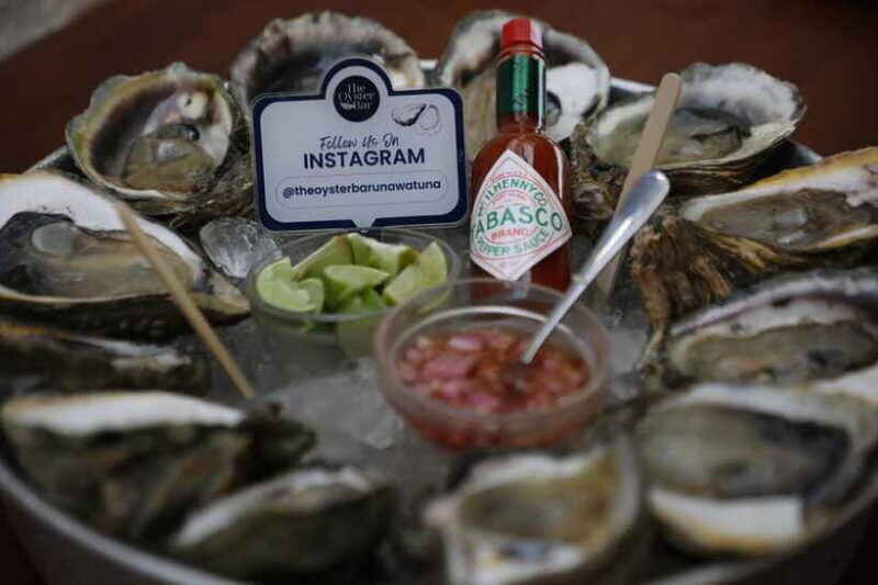 Oyster Platter With Wine By Unawatuna Beach - The Sum Up