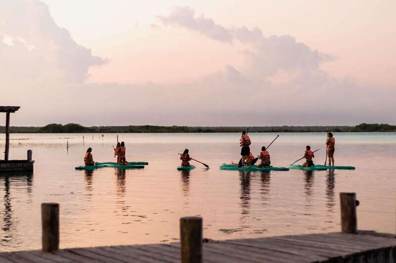 Paddleboard or kayak sunrise tour in Bacalar lagoon - Key Points