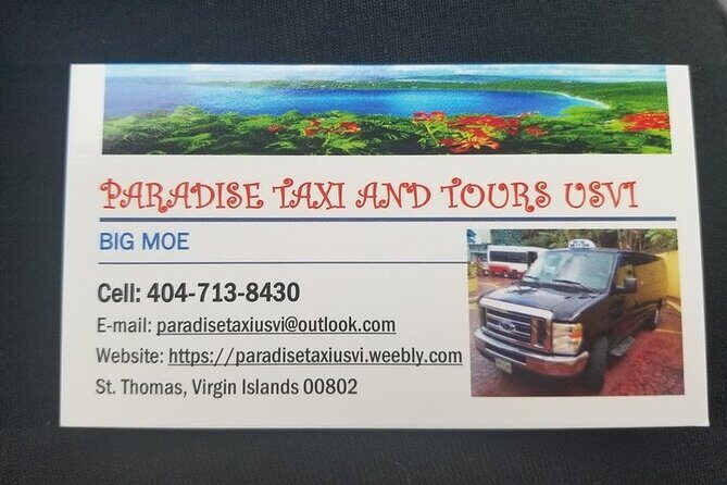 Paradise Taxi & Tours USVI- St.Thomas Airport Transfer to Bolongo Bay / Limetree - The Itinerary in Detail — What You’ll Experience