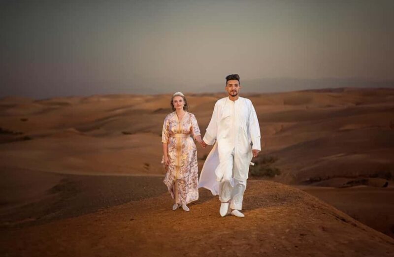 Photoshoot with Moroccan Traditional outfit in Agafay Desert - An Introduction to the Experience