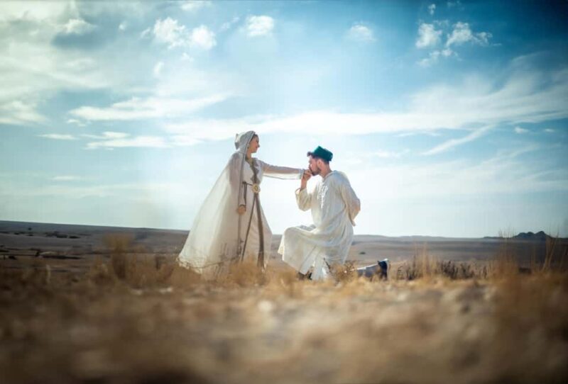 Photoshoot with Moroccan Traditional outfit in Agafay Desert - The Value of the Experience