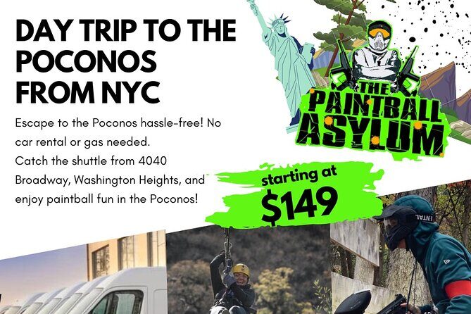 Pocono Paintball Day Trip from NYC - The Main Event: Paintball Battles in the Woods
