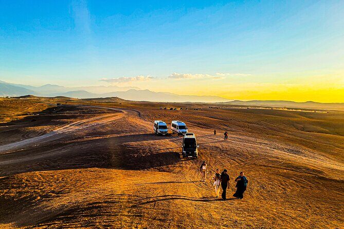 Premium Agafay Desert: Camel, Quad, Dinner & Fire Show - Transportation and Group Size
