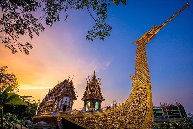 Private Bangkok Tuk Tuk Sunset Long-tail Night Lights - Sunset at Golden Mount