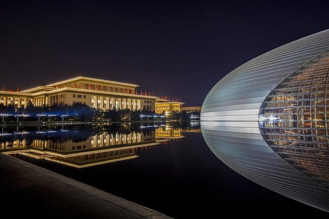 Private Beijing Night Walking Tour with Flag Lowering Ceremony at Tiananmen Square - First Stop: National Center for the Performing Arts