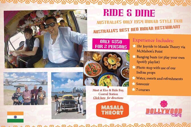 Private Bollywood Style Car Ride and Dinner in Sydney - Who Will Love This Tour?