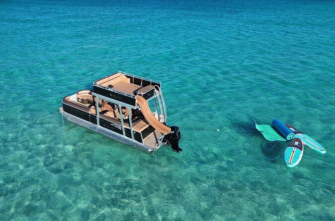 Private Crab Island Luxury Slide Pontoon Charter - The Value for Money