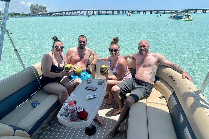 Private Crab Island Pontoon Charter with Inflatables from FWB - Exploring the Itinerary in Detail