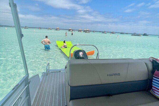 Private Crab Island Pontoon Charter with Inflatables from FWB - The Sum Up