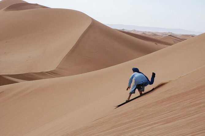 Private Desert Sandboarding Camel riding tour - Sandboarding: Surfing the Sandy Slopes