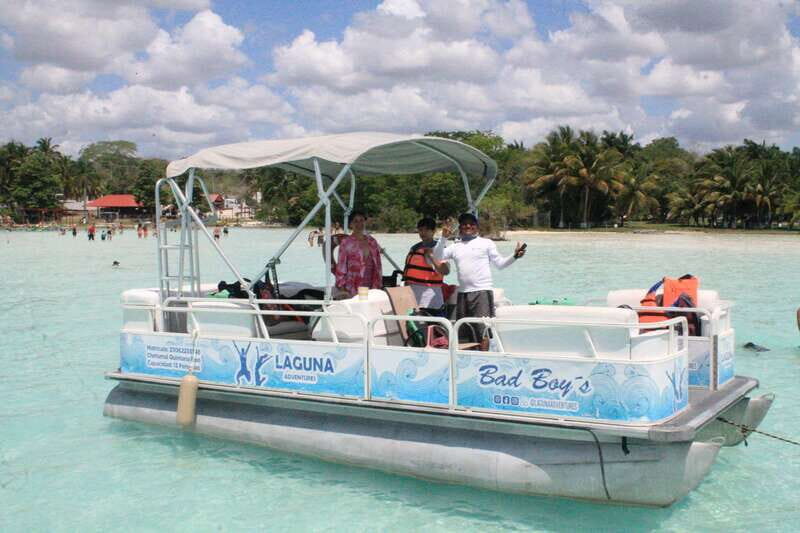 Private pontoon tour in the seven colors Bacalar lagoon - Key Points