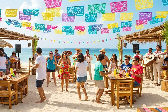 Pura Fiesta Mexican Party by the Sea - Setting and Location: A Beachfront Fiesta