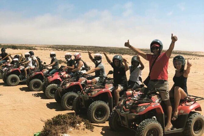 Quad Biking and Sandboarding on Sand Dunes Wild Beach - An Exciting Mix of Sea and Desert: Quad Biking and Sandboarding on Sand Dunes at Wild Beach in Tifnit
