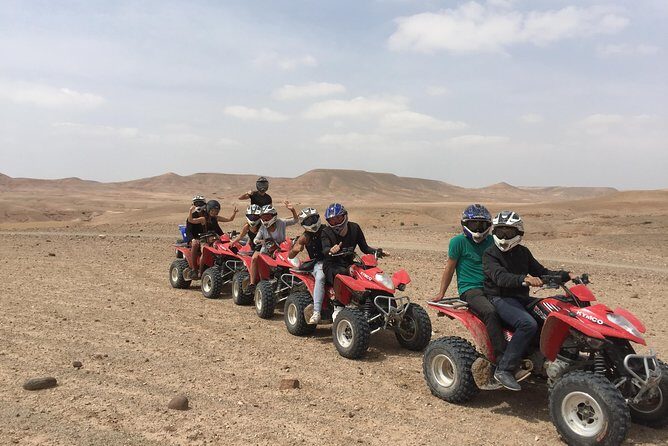 Quad biking excursion in The Desert Of Agafay & Lalla takerkoust - The Group Dynamic and Guides