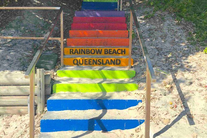 Rainbow Beach Private Tour with Lunch, Carlo Sandblow & Cooloola - Viewing K’Gari (Fraser Island) from Inskip Point