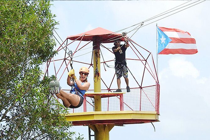 Rainforest Zipline, Luquillo Beach, and Natural Springs Day Trip - Key Points