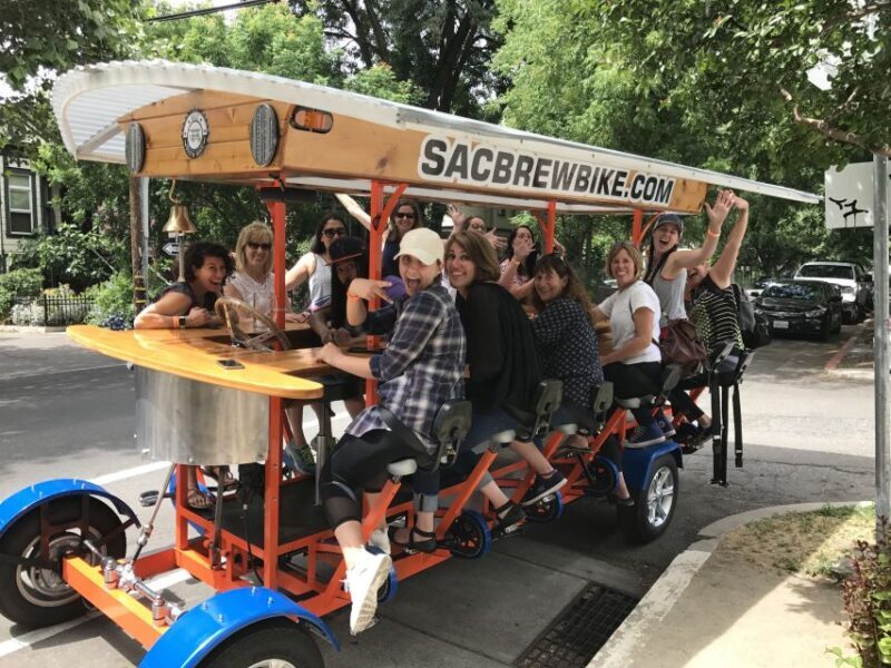 Sacramento: Pedal Bar Tour with 2 Stops - Key Points