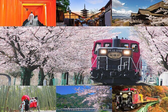 Sagano Romantic Train & Arashiyama, Kiyomizudera, Fushimi Inari Taisha Day Tour - The Itinerary in Detail