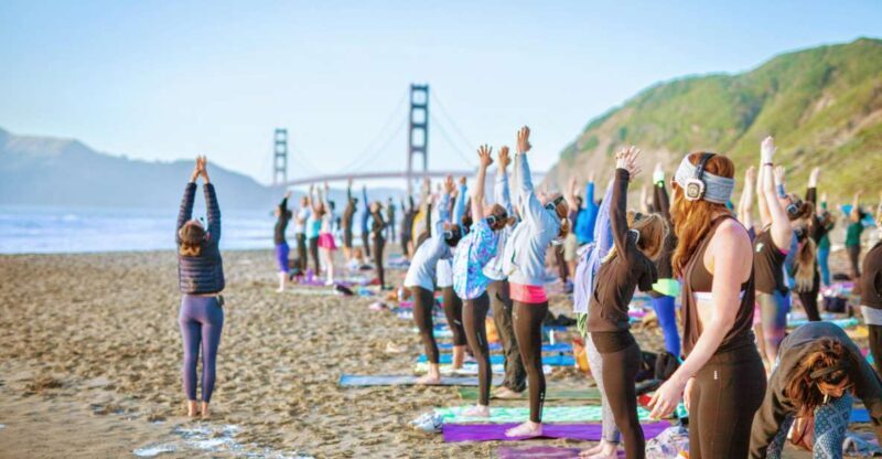 San Francisco: Silent Disco Yoga at Baker Beach - The Value for the Price