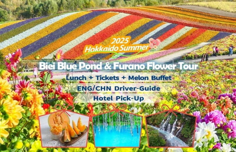 Sapporo: Furano Flower Sea & Biei Blue Pond Tour w/ Pickup - Key Points