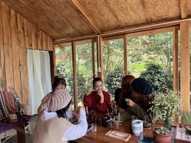 Scented candle workshop at Twin Beans Farm - Da Lat suburb - Key Points