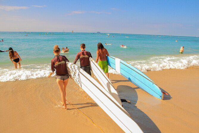 Semi-Private Surf Lesson for 2 or 3 people on Waikiki Beach - The Land-Based Introduction