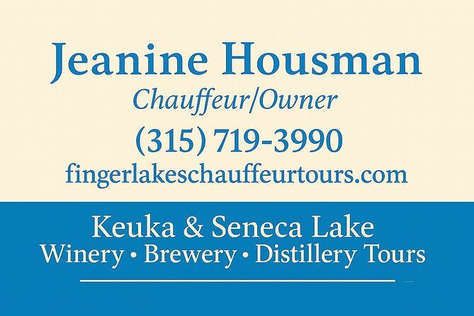 Seneca Lake Wine Tour - Customizable - The Practicalities