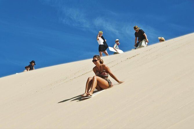 Sharing or Private Safari, Sand Boarding, Camel Ride, inland Sea Quick swim - The Sum Up