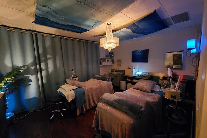 Skin Glo Package w/microderm/LED- For 2 with Appetizers and Wine - The Bottom Line