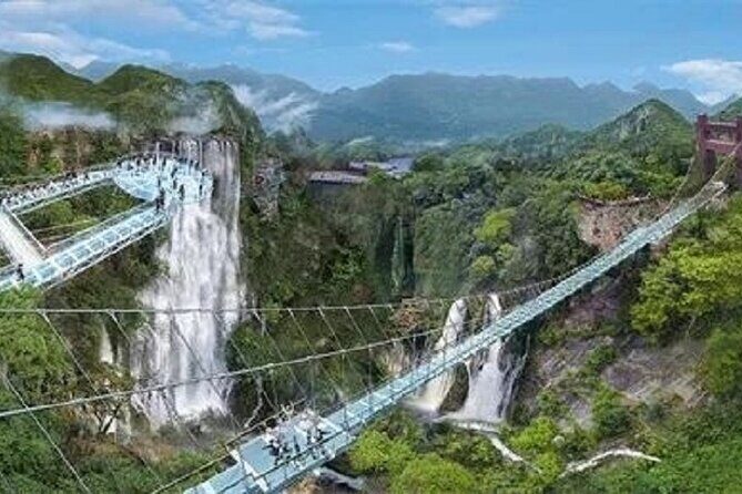Skywalk Glass Bridge Waterfall Mountain Ancient Cave Private Tour - Key Points