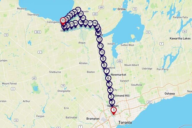 Smartphone Audio Driving Tour between Wasaga Beach and Toronto - The Value in Context