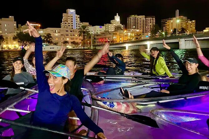 South Miami Beach Night Clear Kayaking Glow Tour - Key Points
