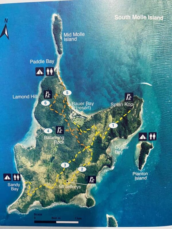 South Molle Island Self Guided Walking Tour - Key Points