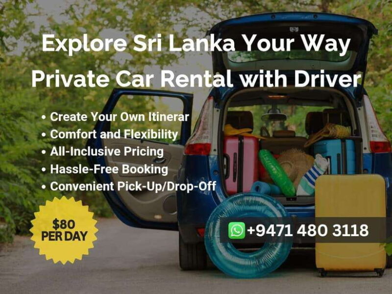 Sri Lanka Car Rental with Driver - 3 Days Minimum, 180km/Day - Key Points