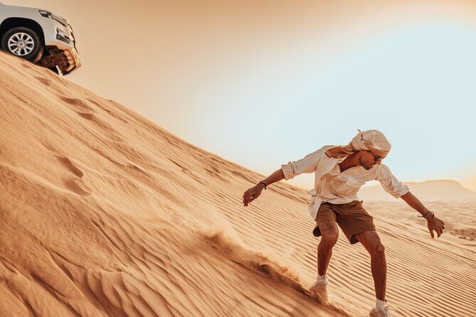 Sunrise/Morning Dune Drive with Camel Trek & Sand Surfing - Key Points