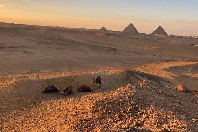 sunset at Giza pyramids by camels - What the Tour Does Well: Views, Guides, and Authentic Moments