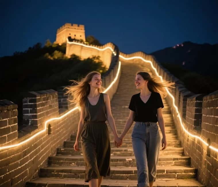 Sunset Glow at Mutianyu Great Wall Night Bus Tour+Ticket - Key Points