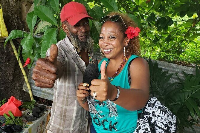 Taste of Jamaica Food Tour from Ocho Rios - Sampling Tropical Fruits at a Local Stand